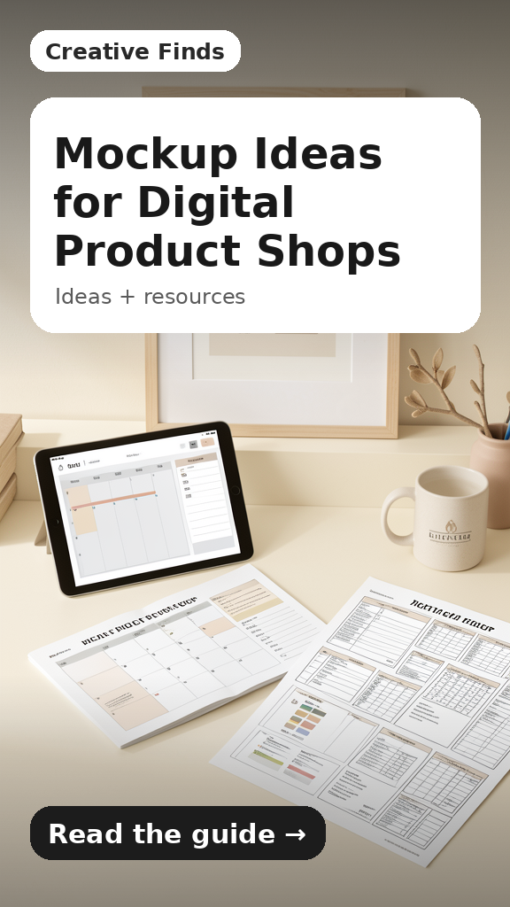 Mockup Ideas for Digital Product Shops