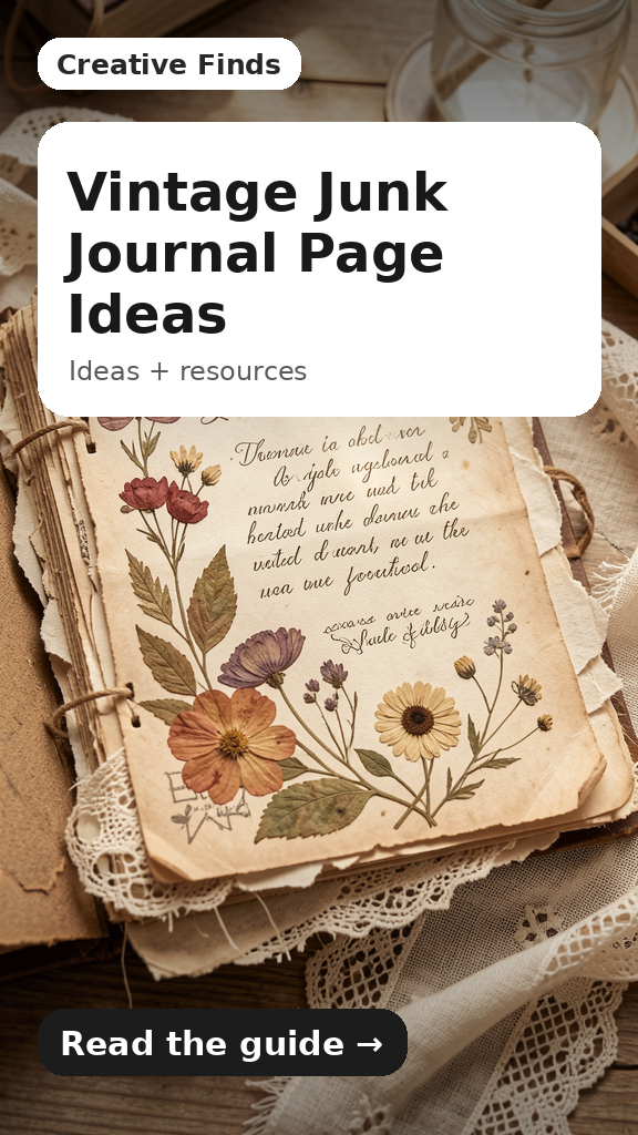 Vintage Junk Journal Page Ideas