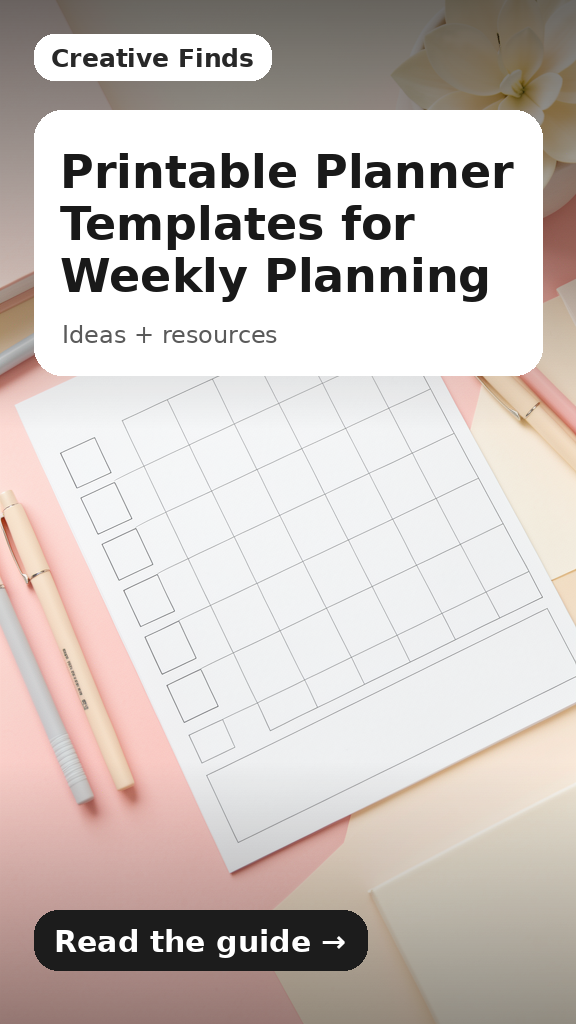 Printable Planner Templates for Weekly Planning