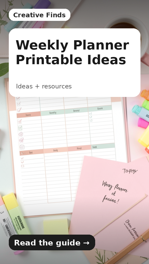 Weekly Planner Printable Ideas